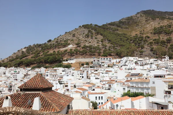 Casas brancas de Mijas Pueblo, Aldeia Andaluza, Espanha — Fotografia de Stock