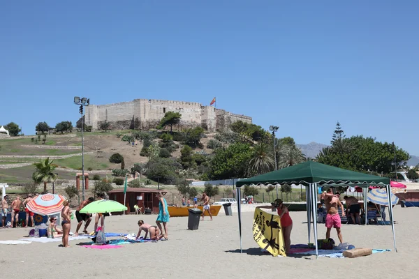 Strand in fuengirola, costa del sol, Andalusië — Stockfoto