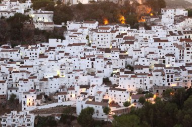 White houses of Casares, Costa del Sol, Andalusia Spain clipart