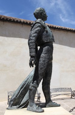 Statue of the torero Antonio Ordonez in Ronda, Andalusia Spain clipart