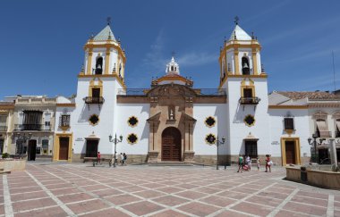 Plaza del Socorro in Ronda, Andalusia Spain. clipart