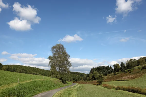 Vackra landskap i siegerland, norr rhine-westphalia Tyskland — Stockfoto