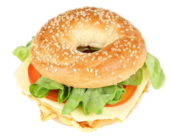 Färska bagel smörgås — Stockfoto