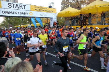 Runners at the Frankfurt Marathon 2010 in Germany clipart