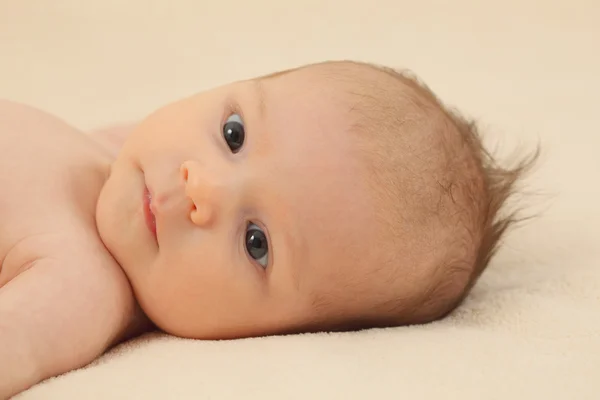 Iki ay önce şirin bebek kız portre — Stok fotoğraf