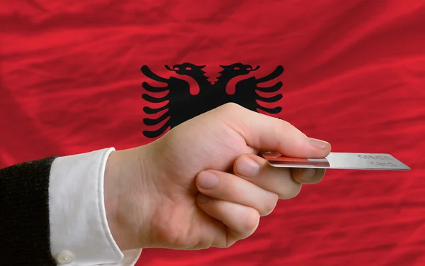 Compra con tarjeta de crédito en albania —  Fotos de Stock