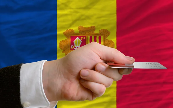 Andorra kredi kartı ile satın alma — Stok fotoğraf