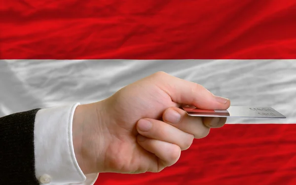 Nákup kreditní kartou v Rakousku — Stock fotografie