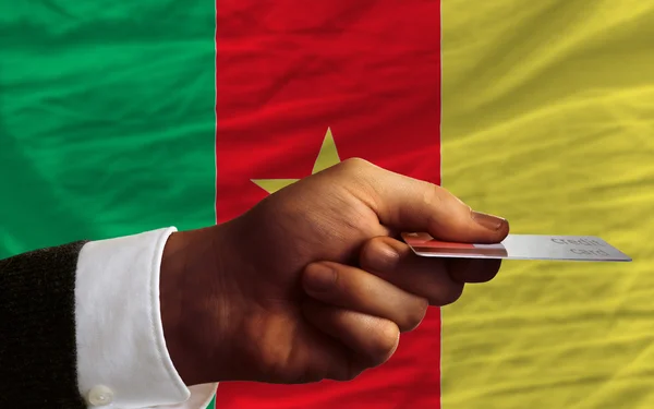 Kamerun kredi kartı ile satın alma — Stok fotoğraf