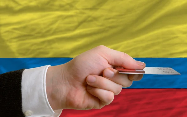 Köp med kreditkort i colombia — Stockfoto