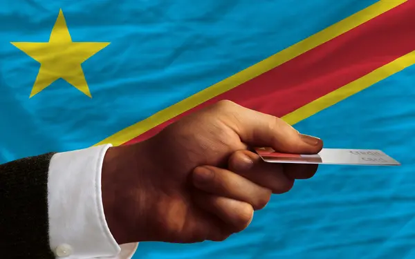 Kaufen mit Kreditkarte im Kongo — Stockfoto