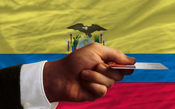 Nákup kreditní kartou v Ekvádoru — Stock fotografie