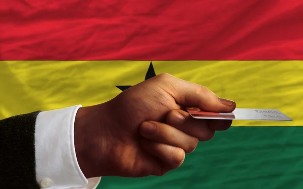 Nákup kreditní kartou v Ghaně — Stock fotografie