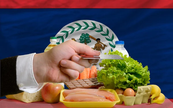 Yiyecek Belize kredi kartıyla satın — Stok fotoğraf