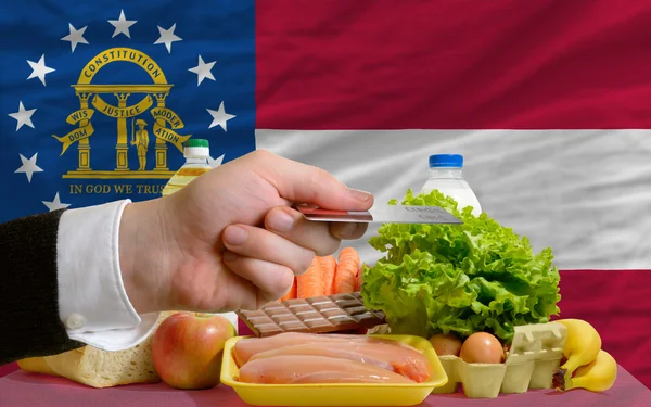 Acquistare generi alimentari con carta di credito in noi stato di georgia — Foto Stock