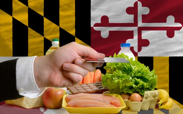 Comprar comestibles con tarjeta de crédito en el estado de Maryland —  Fotos de Stock