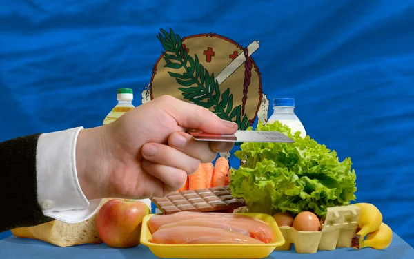 Nákup potravin s kreditní kartou v USA státu oklahoma — Stock fotografie