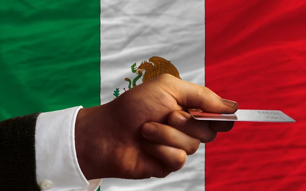 Buying with credit card in mexico — Stock Photo, Image