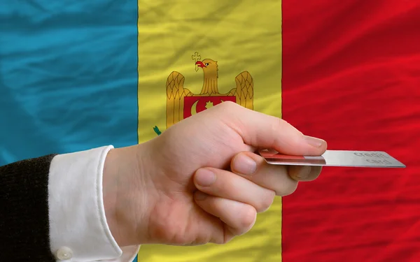 Zakup kartą kredytową w Mołdawii — Zdjęcie stockowe