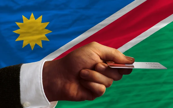 Buying with credit card in namibia — Stock Photo, Image