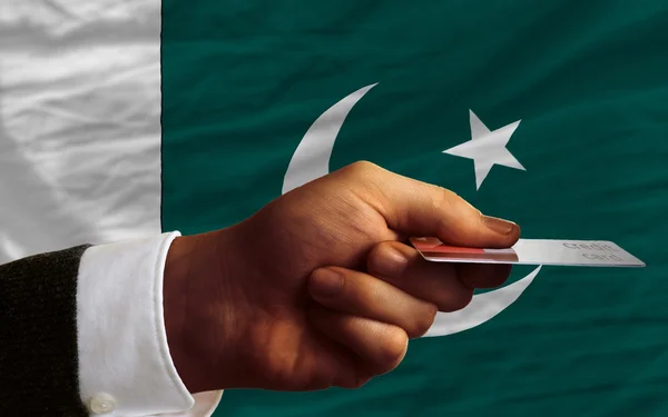 Buying with credit card in pakistan — Stock Photo, Image