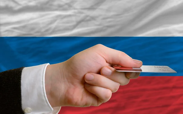 Comprar con tarjeta de crédito en Rusia — Foto de Stock