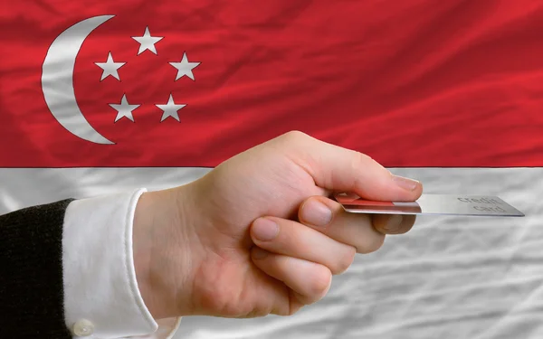 Vásárlás a Szingapúrban hitelkártya — Stock Fotó