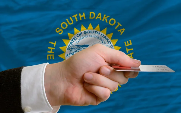 Comprando com cartão de crédito em nós estado do sul dakota — Fotografia de Stock