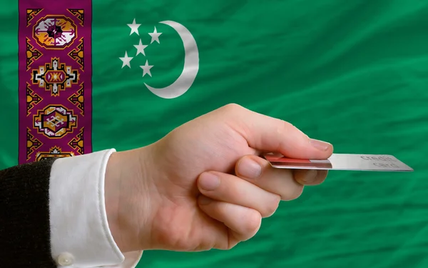 Köp med kreditkort i turkmenistan — Stockfoto