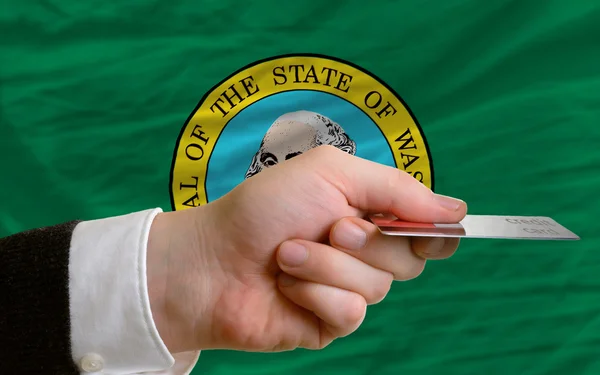 Washington eyaleti bize kredi kartıyla satın — Stok fotoğraf