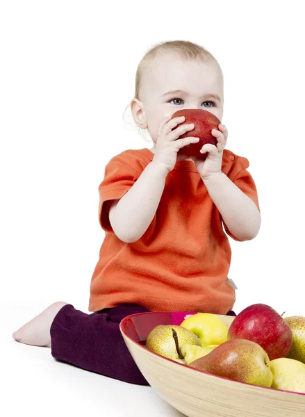 stock image Baby with apples