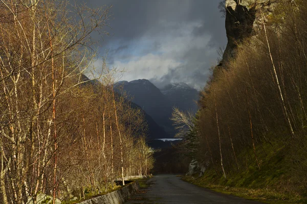 Krajobrazu wiejskiego w Norwegii - wieczór scena — Zdjęcie stockowe