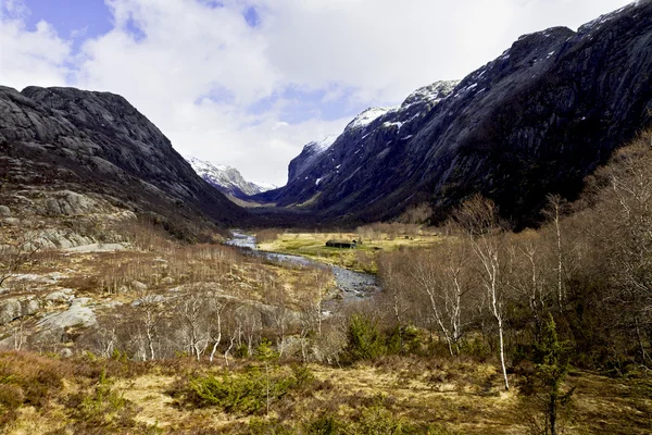 Dale w górach Norwegii — Zdjęcie stockowe