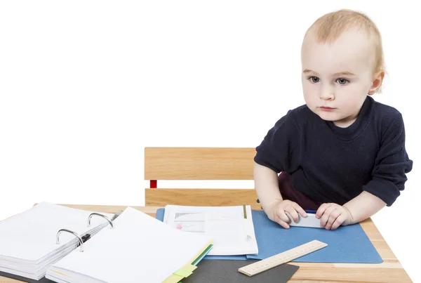 Dziecko na biurko — Zdjęcie stockowe