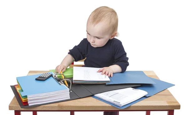 Dziecko na biurko — Zdjęcie stockowe