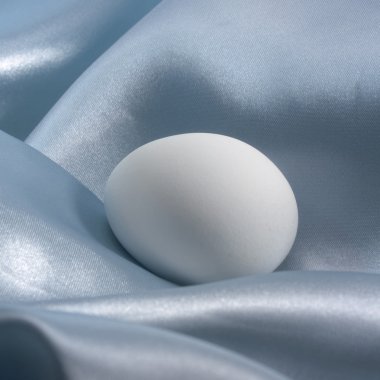 Egg in blue satin clipart