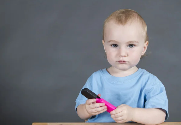 Dítě s zvýrazňovače — Stock fotografie