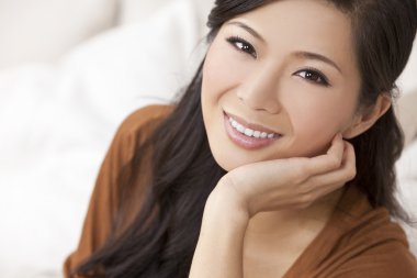 Portrait Beautiful Young Asian Chinese Woman clipart