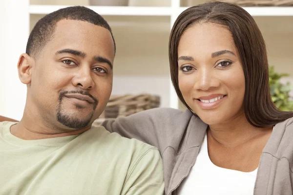 Happy African American Man Woman Couple — Stock Photo, Image