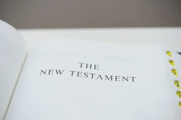 De pagina Nieuwe testament — Stockfoto