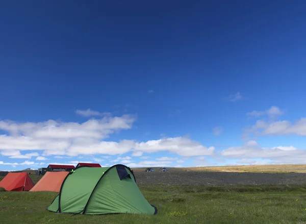 stock image Camping tents in the field