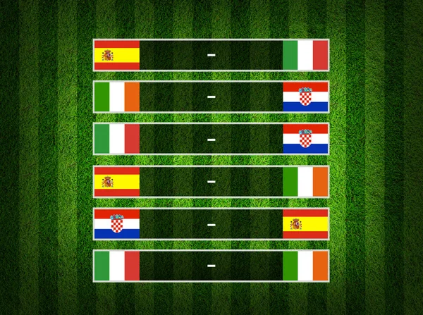 Groepsfase, euro 2012 groep c op gras achtergrond — Stockfoto