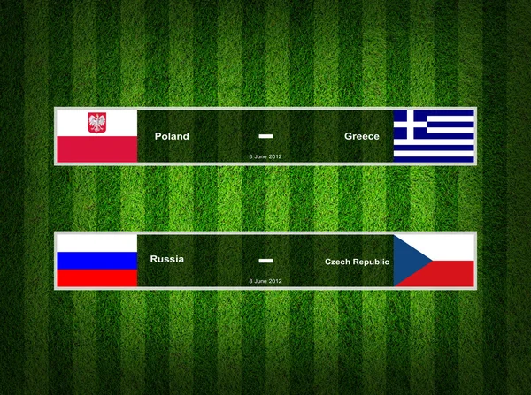 Match Day - 8 June 2012 ,euro 2012 ,Grass Background — Stock Photo, Image