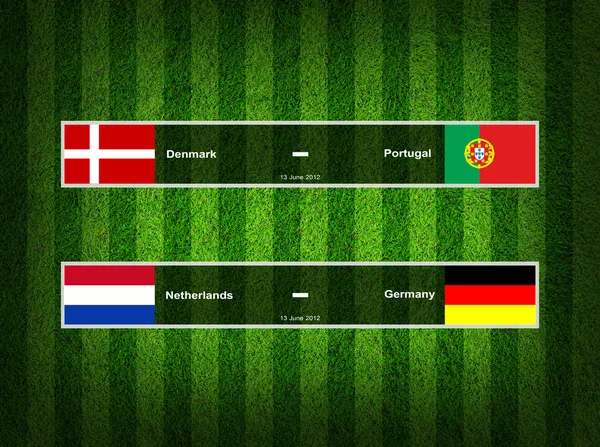Mecz dnia - 13 czerwca 2012, euro 2012, trawa tło — Zdjęcie stockowe