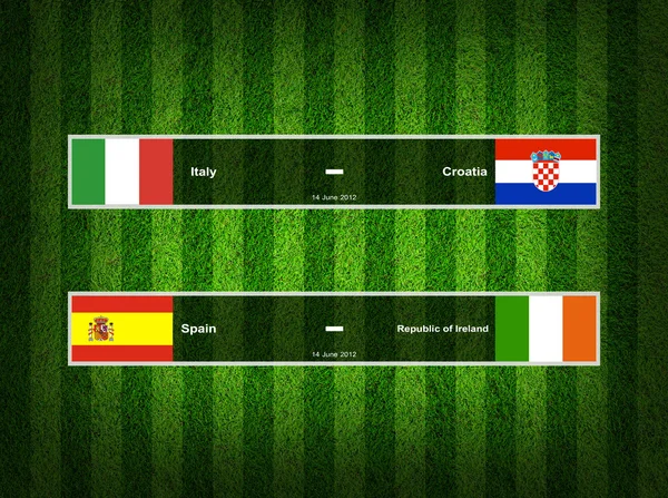 Match Day - 14 June 2012 ,euro 2012 ,Grass Background — Stock Photo, Image