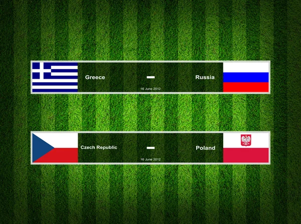 Match Day - 16 June 2012 ,euro 2012 ,Grass Background — Stock Photo, Image
