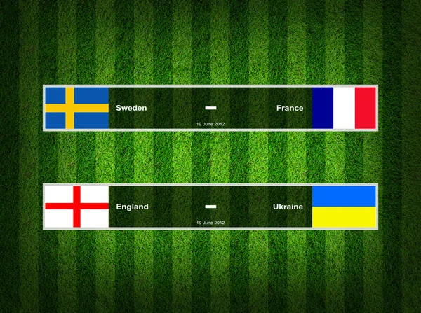Match Day - 19 June 2012 ,euro 2012 ,Grass Background — Stock Photo, Image