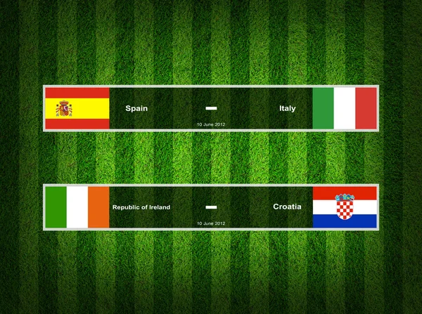 Zápas dne - 10 červen 2012, euro 2012, travní pozadí — Stock fotografie
