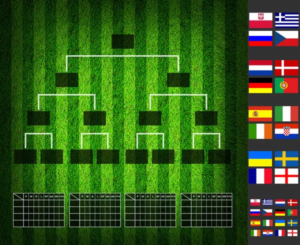 Soccer ( Football ) Tounament Map — Stock Photo, Image