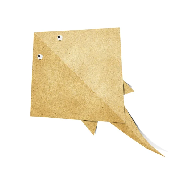 Origami stingray recyklingu papercraft — Zdjęcie stockowe